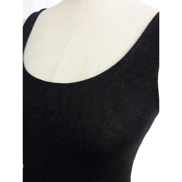 Zara Black Semi Sheer Glitter Sparkle Bodysuit One piece - Picture 4 of 5